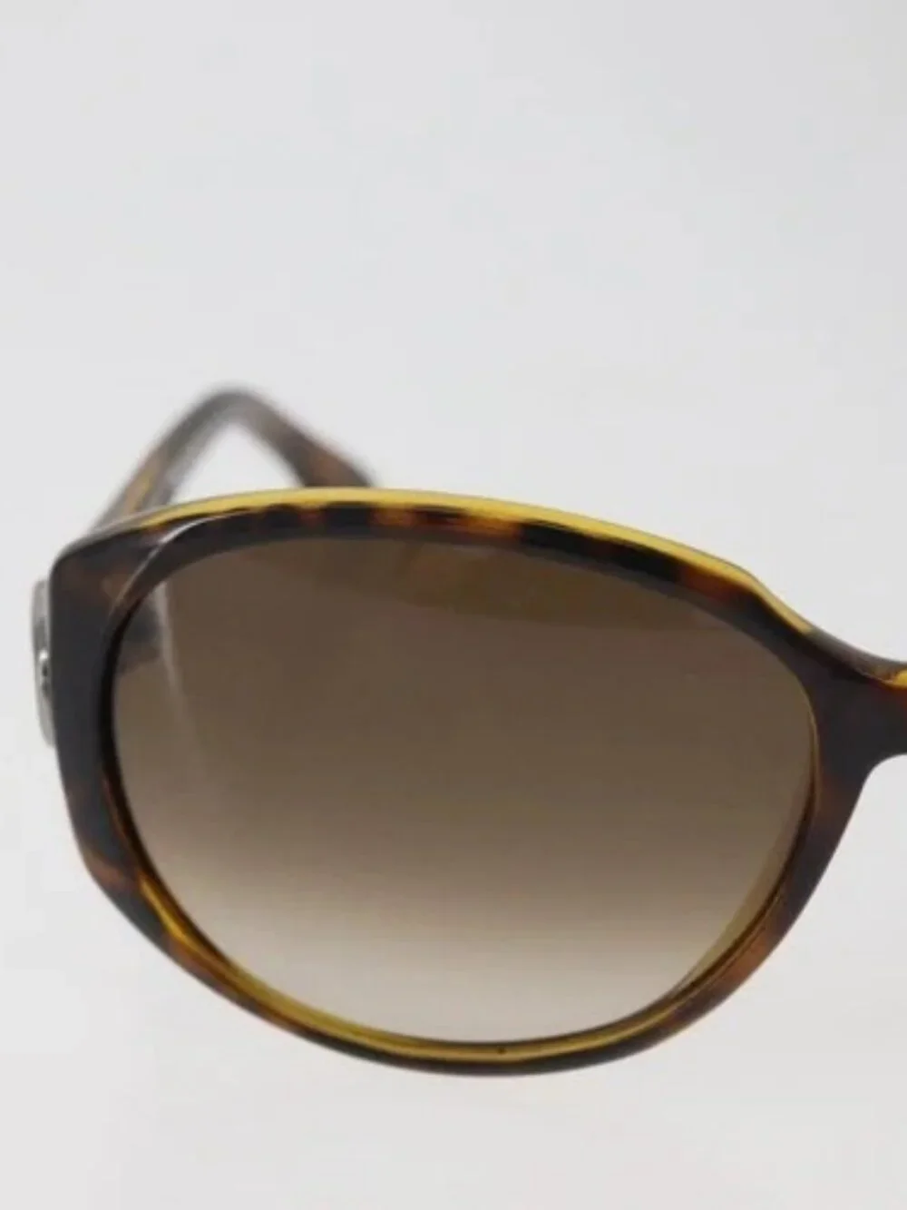 GUCCI Tortoise Pattern Sunglasses Plastic Brown Silver Auth BA13261